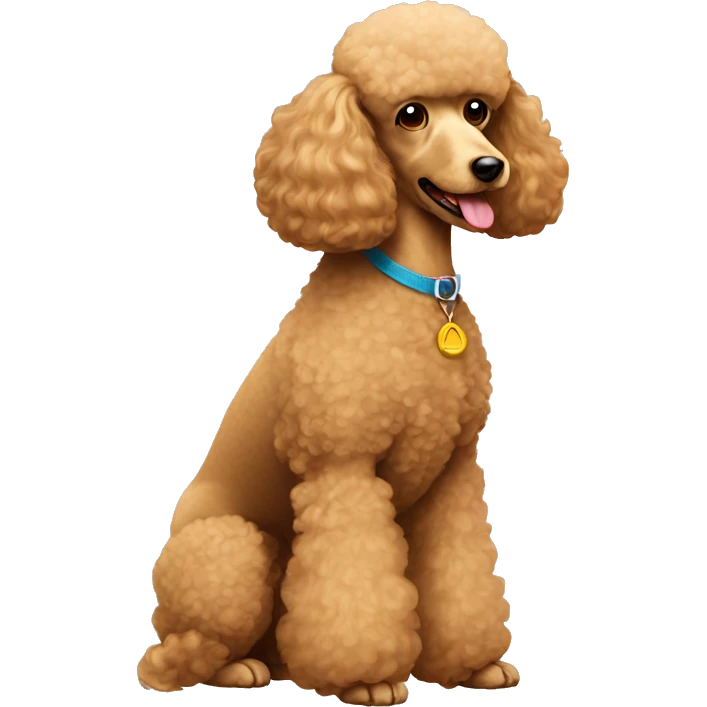 Tan poodle profile emoji