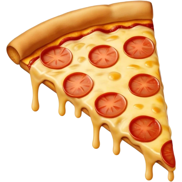 Big pizza slice with very melty cheese  emoji