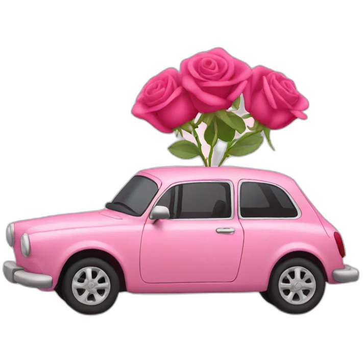 voiture rose emoji