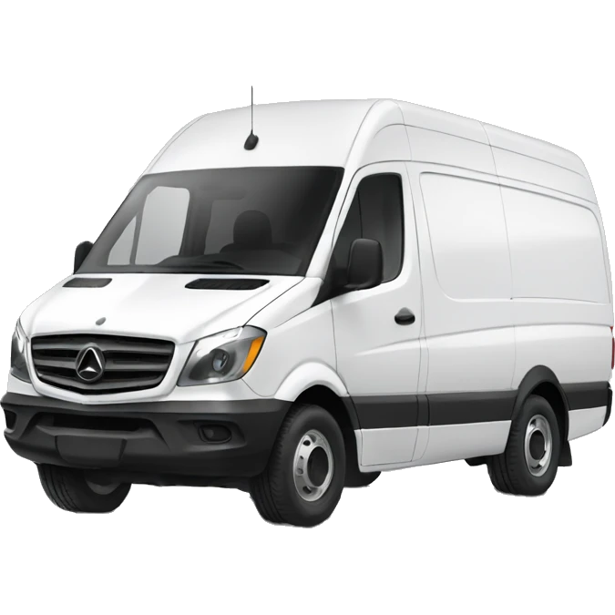 white Sprinter van cute baby emoji