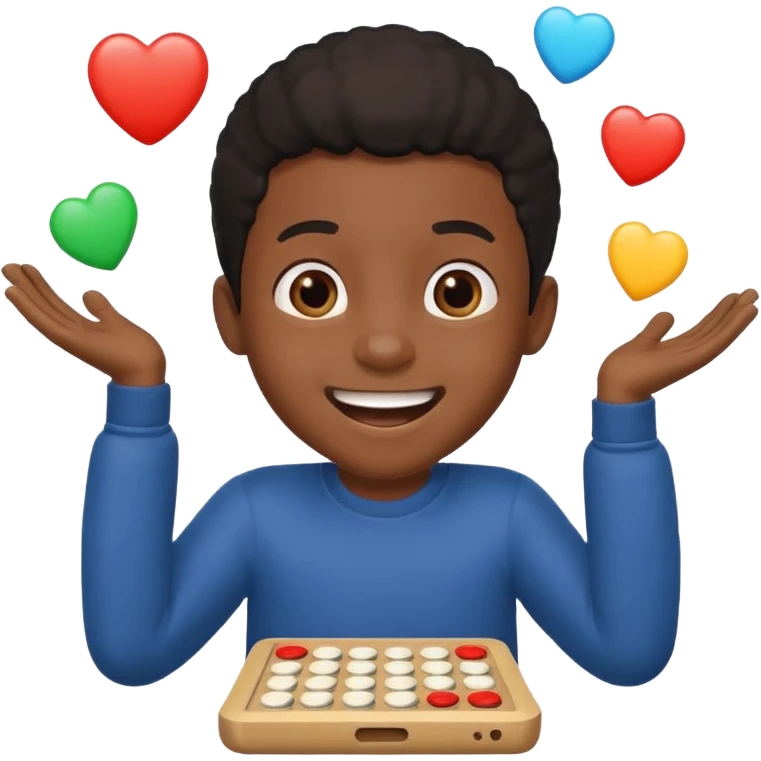 Black Boy playing a game emoji
