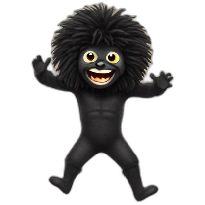 Gollywog gaping emoji