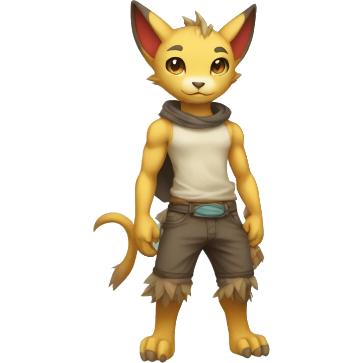 a anthro chibi-style Fakémon-hybrid full body emoji
