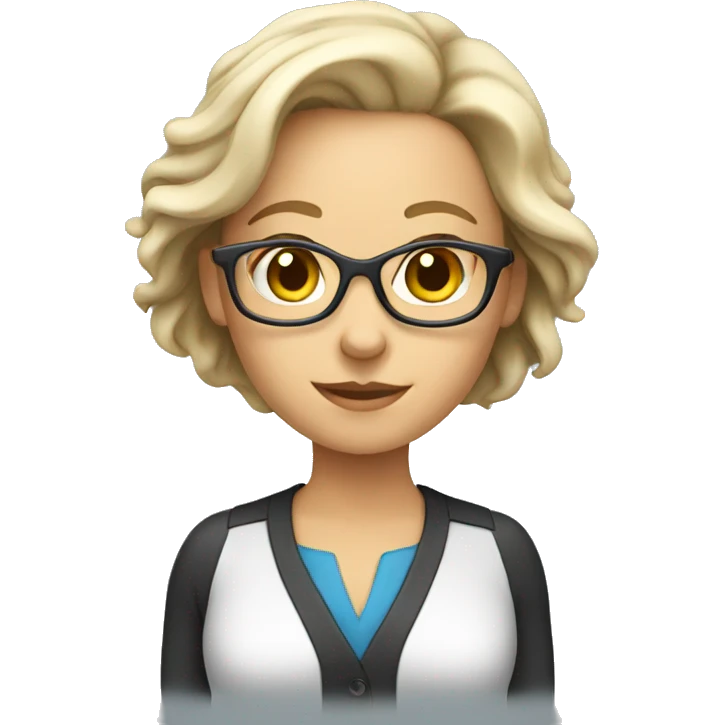 female white teacher at board emoji