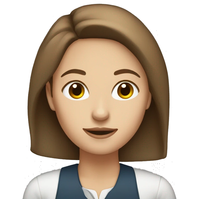 bbbb Caucasian woman with brown hair  at work emoji