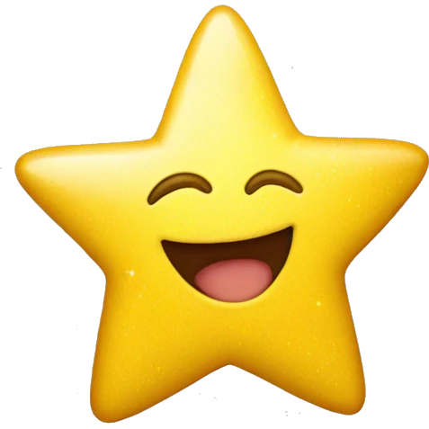 Happy yellow star emoji