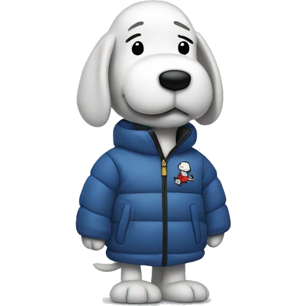 Snoopy in puffer jacket emoji