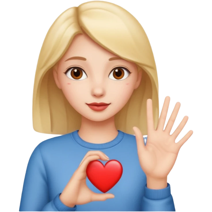 Heart hand girl  emoji
