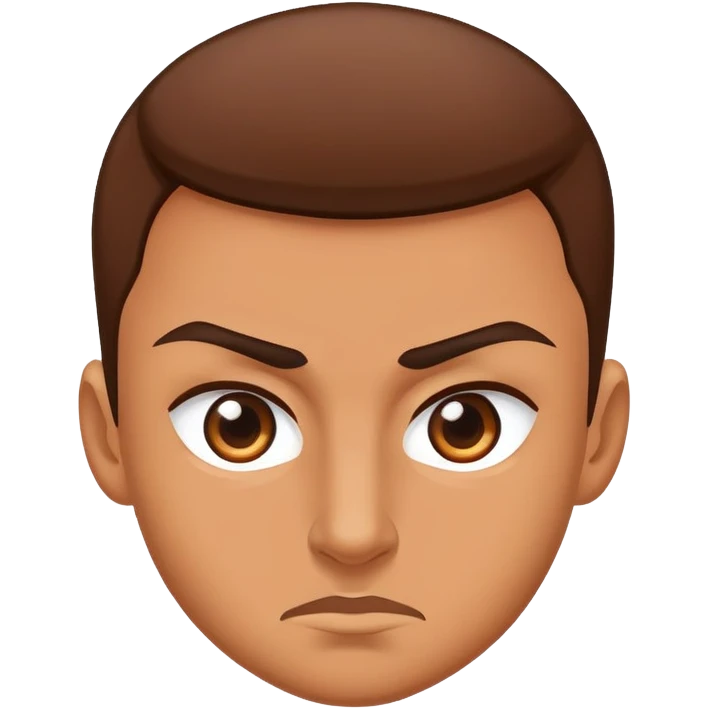 Motivational swoosh logo with determined face emoji