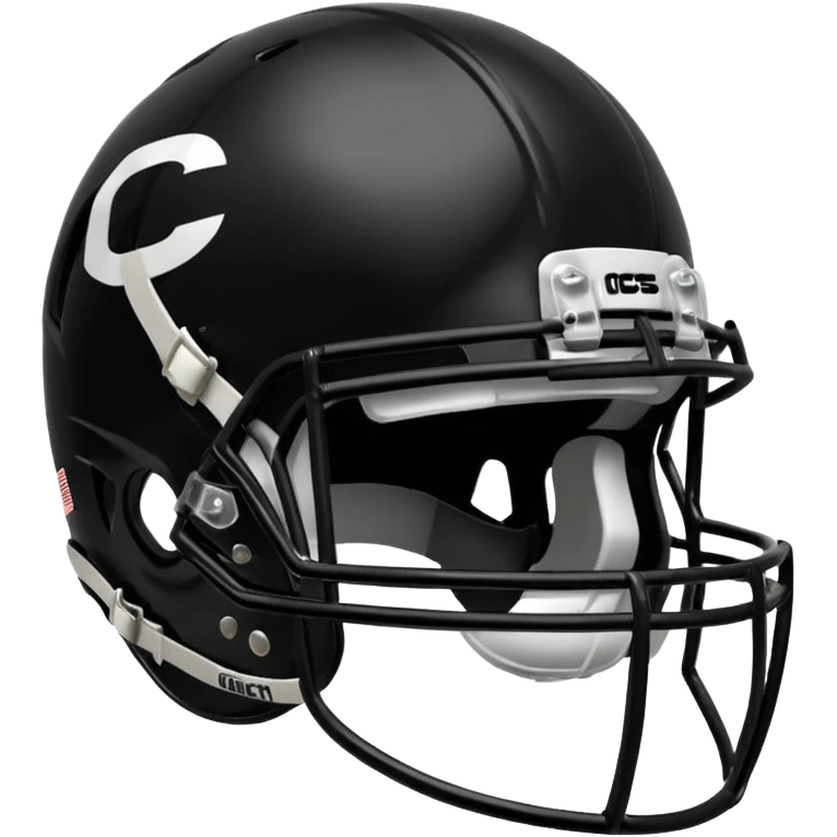 College football player helmet in black color emoji