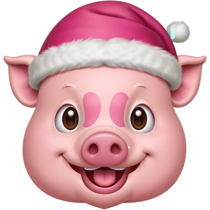Christmas pig emoji
