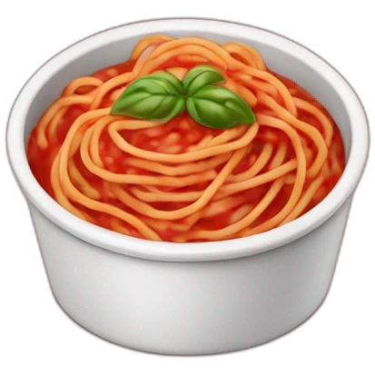 tomato sauce spaghetti in a dish emoji