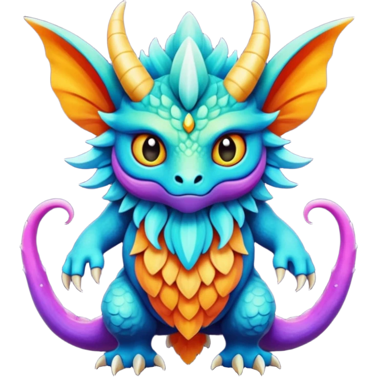 Epic complex detailed aesthetic-scenic-Fakémon-creature emoji