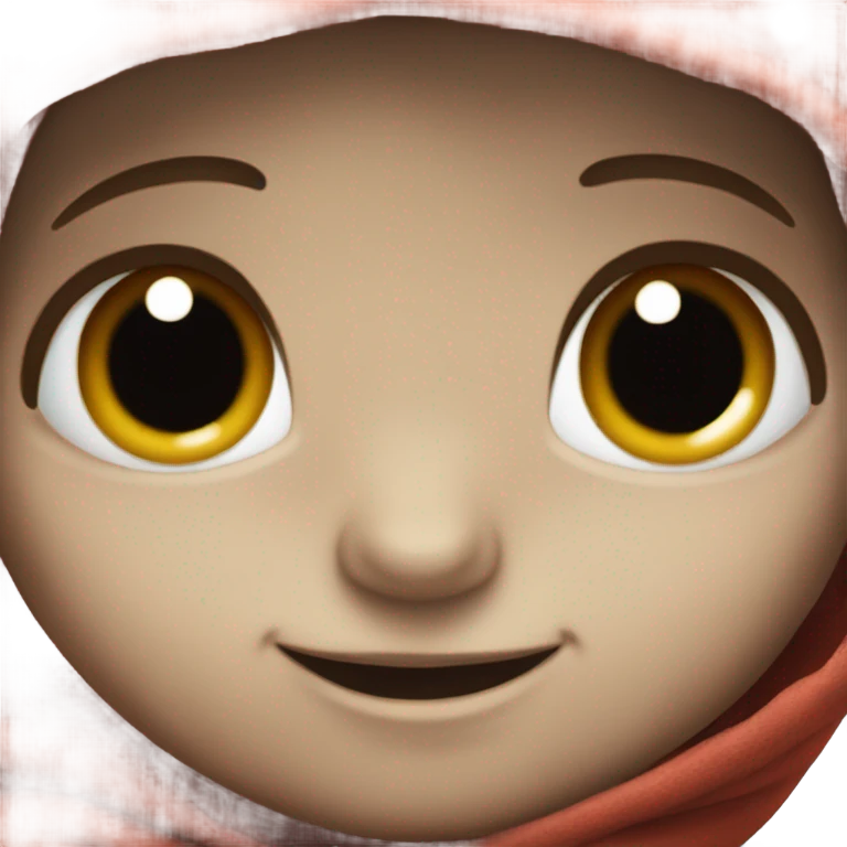 Young adorable red turtle with blue eyes emoji