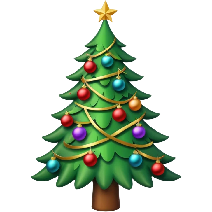 Preppy Christmas tree emoji