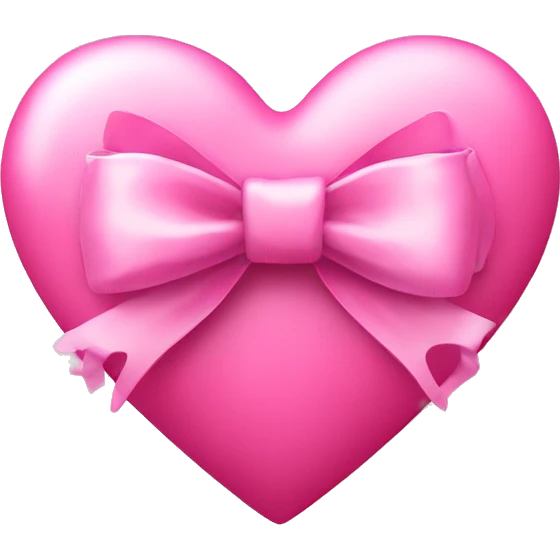 pink heart with a bow  emoji