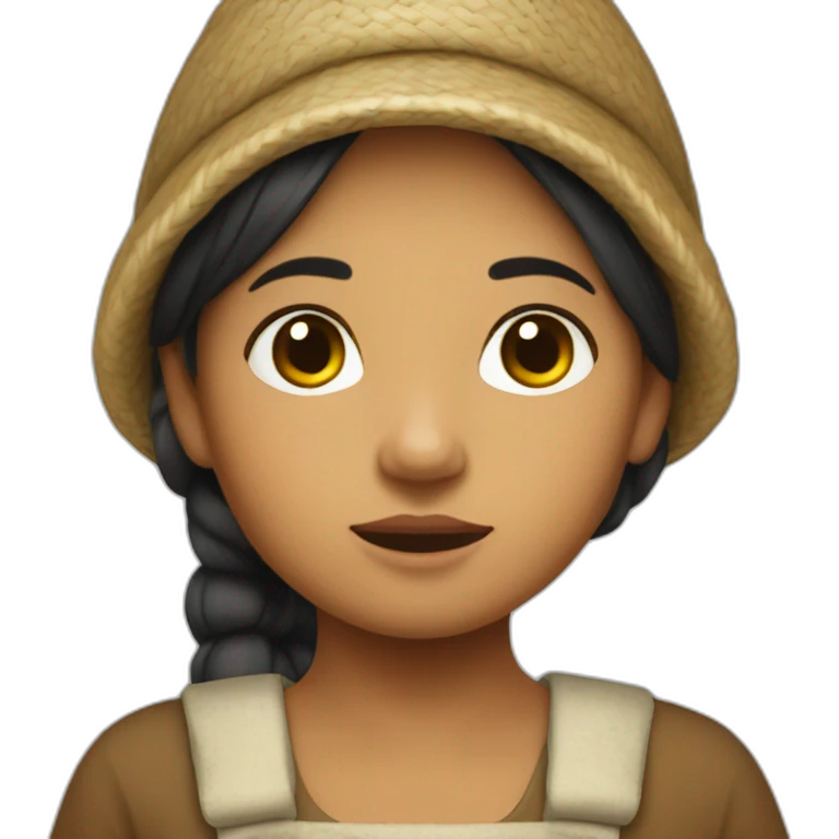 niña campesina emoji