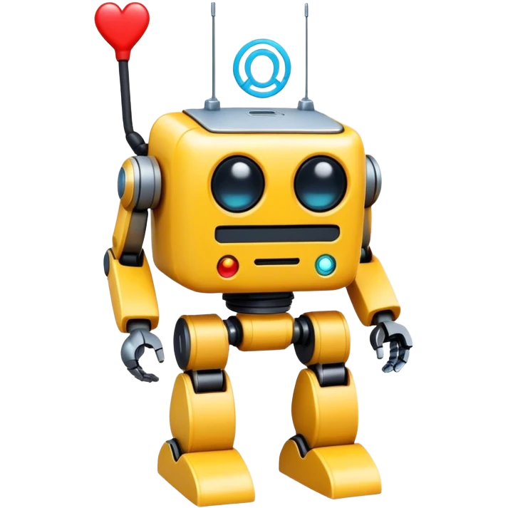 Criar uma maçã do iPhone na mão de um robô  emoji