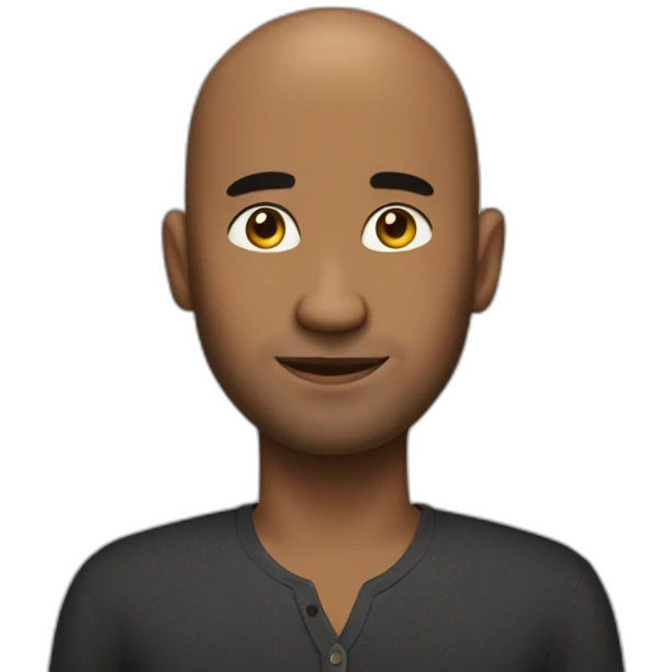 Bald brown rich man 30 years old emoji