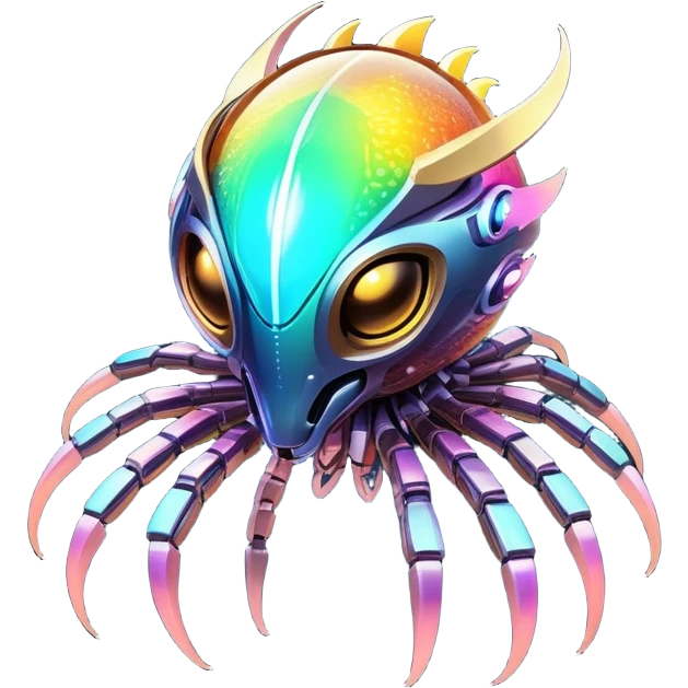  Epic legendary warm-colored sunny rare glowing mechanical Shiny sparkly transparent bioluminescent luminescent vibrant bright pastel dark exotic iridescent colorful gradients futuristic modern metallic glossy glittery fantasy-cyber-Fakémon-Vernid-creature emoji