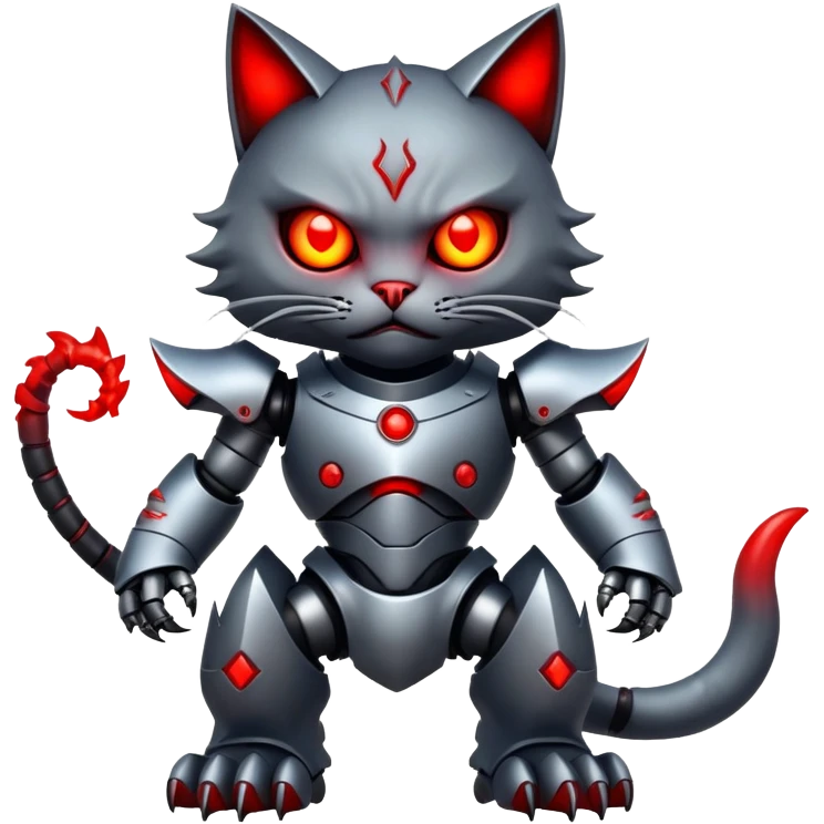 SuperDoomsday robot cat monster demon lord god full body  emoji