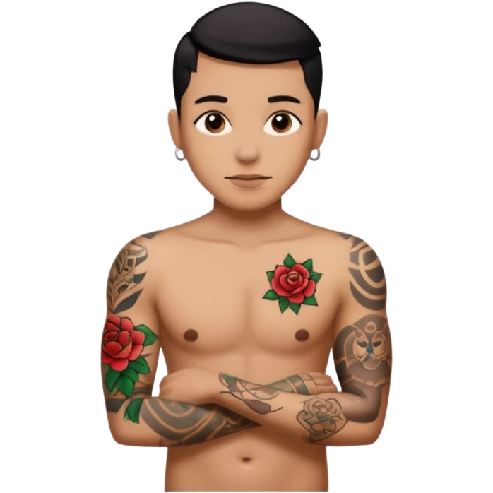 single men or women with more tatoos on their body emoji