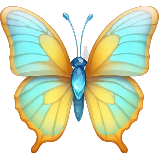 Crystal butterfly emoji