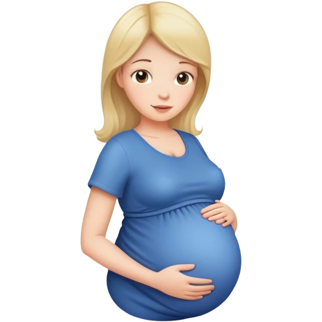pregnant woman with baby bump emoji