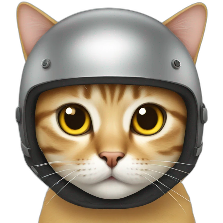 Cat with helmet emoji
