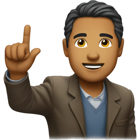 Lue Elizondo raising right hand to testi emoji