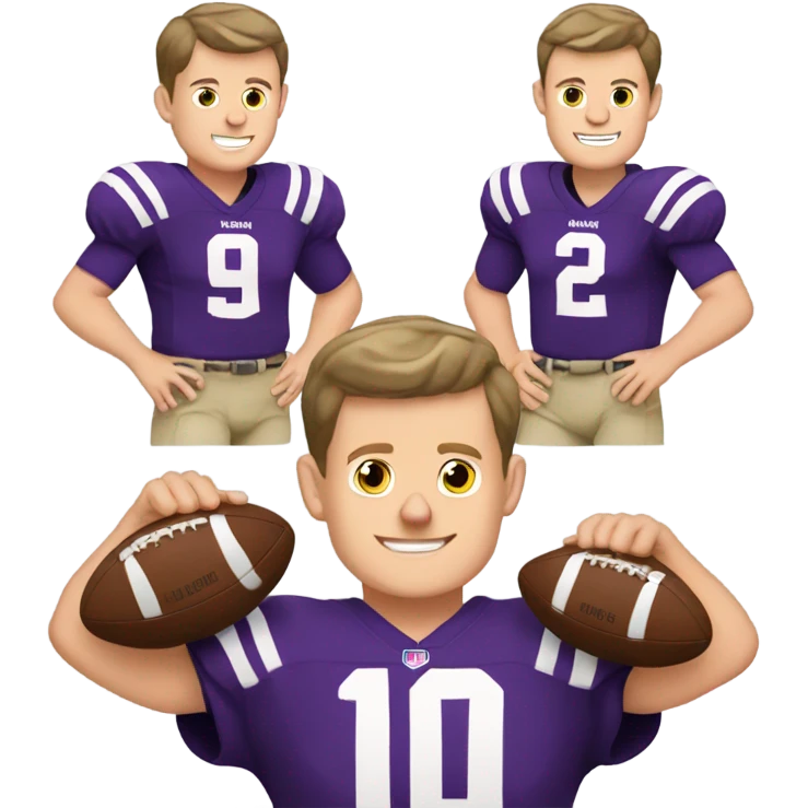Jor burrow holding two footballs  emoji