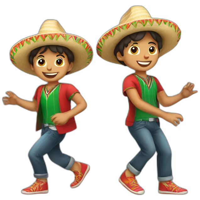 BOY WITH MEXICO HAT DANCING  emoji