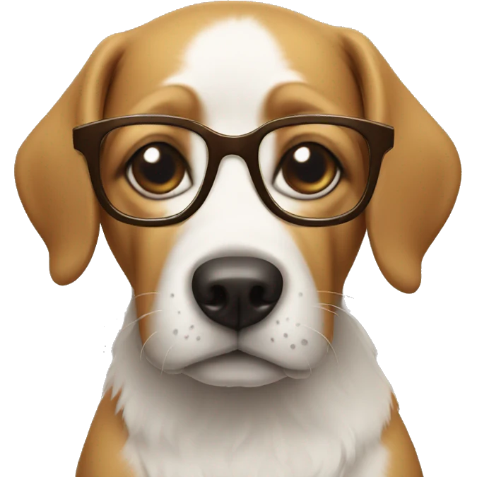 dog with glasses emoji