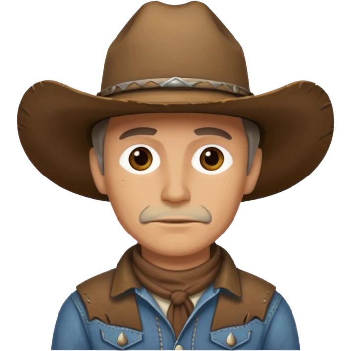 no hat cow boy emoji