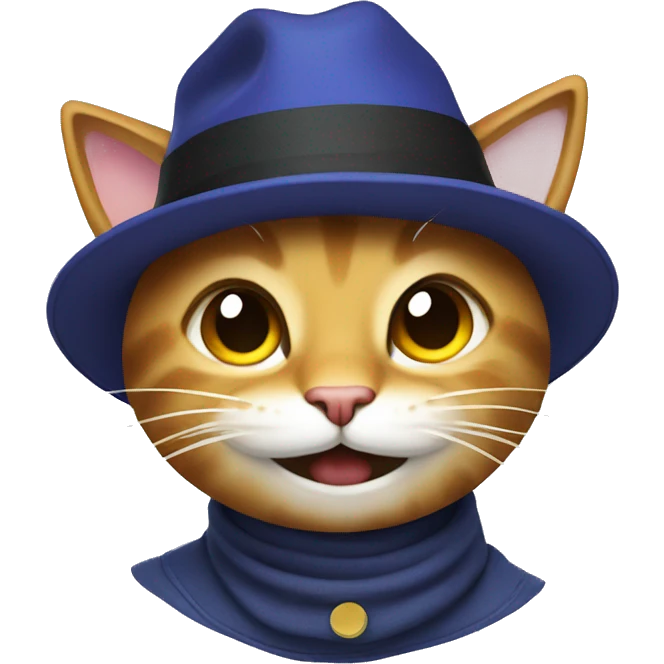 a cat with a hat and coding on visual studio code and laughing emoji