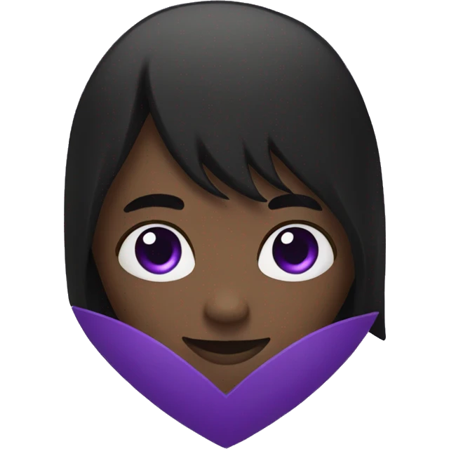 Half black and half Purple Heart emoji