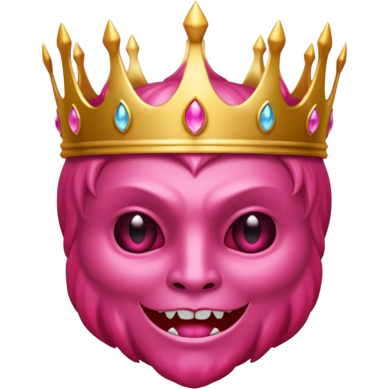 Diable rose fantôme et avec une couronne emoji