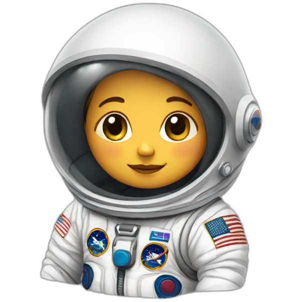 newborn in astronaut costume emoji