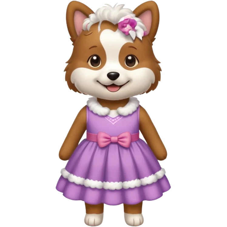 dog in a dress emoji