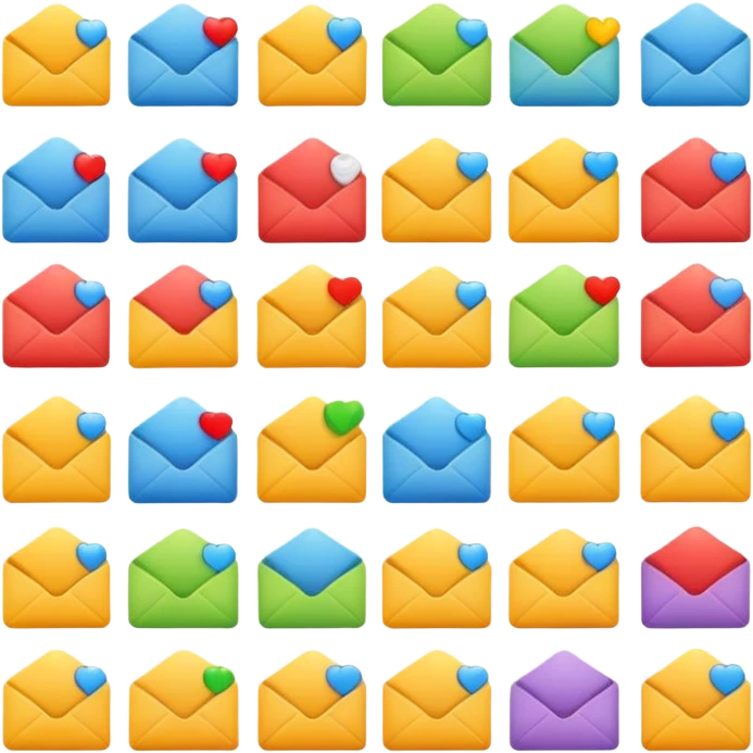 Mail emoji set emoji