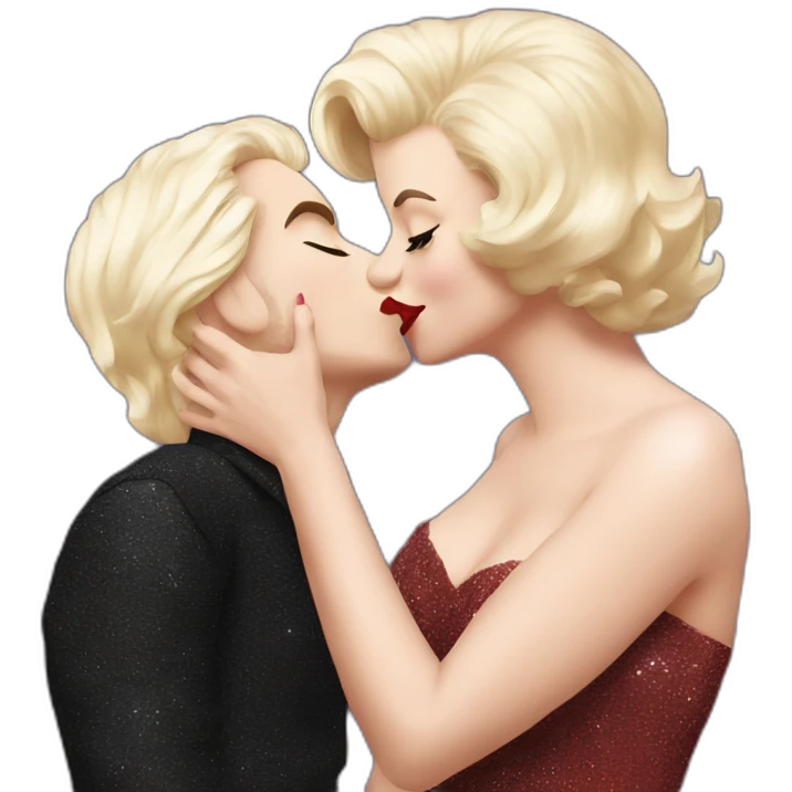 Marilyn monroe kissing me emoji