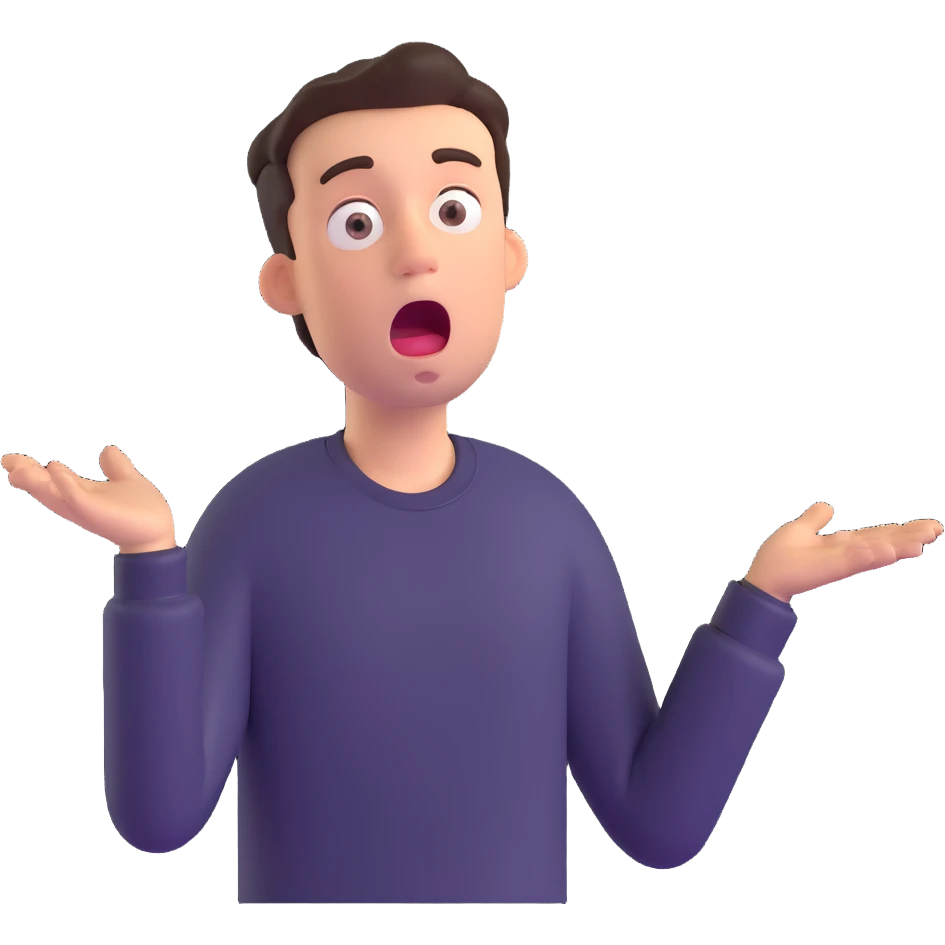 man making a mistake, dropping something, shocked expression emoji