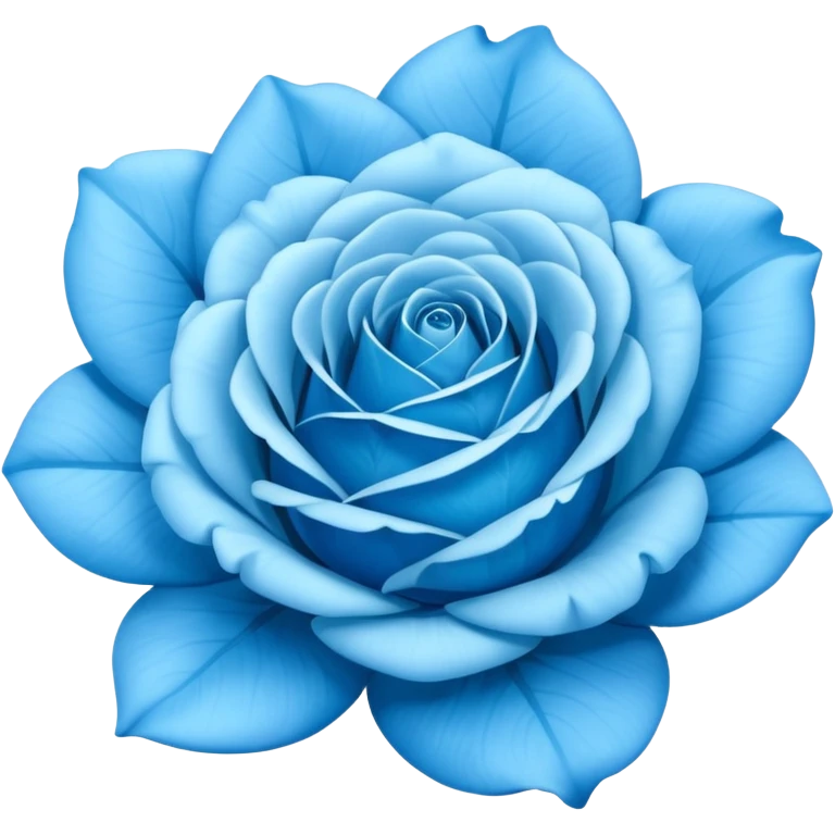 Sky blue rose emoji