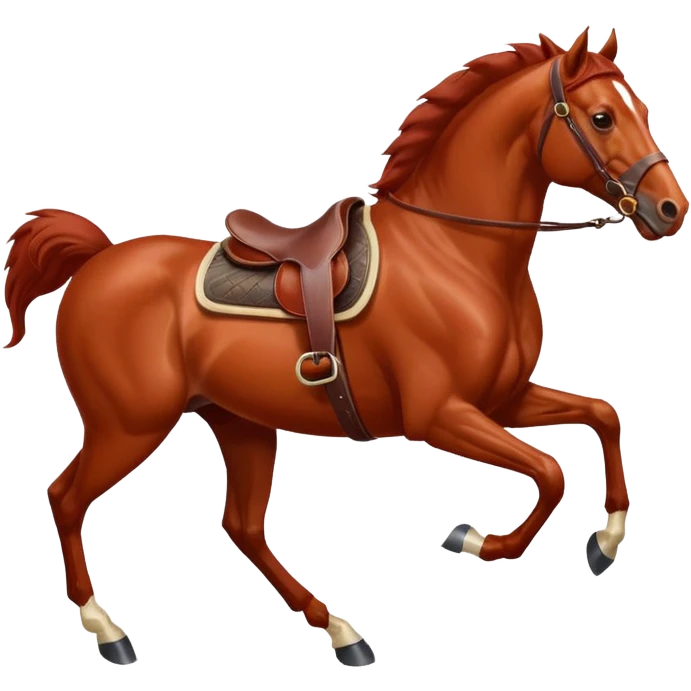 red horse agressive running money on the saddle emoji