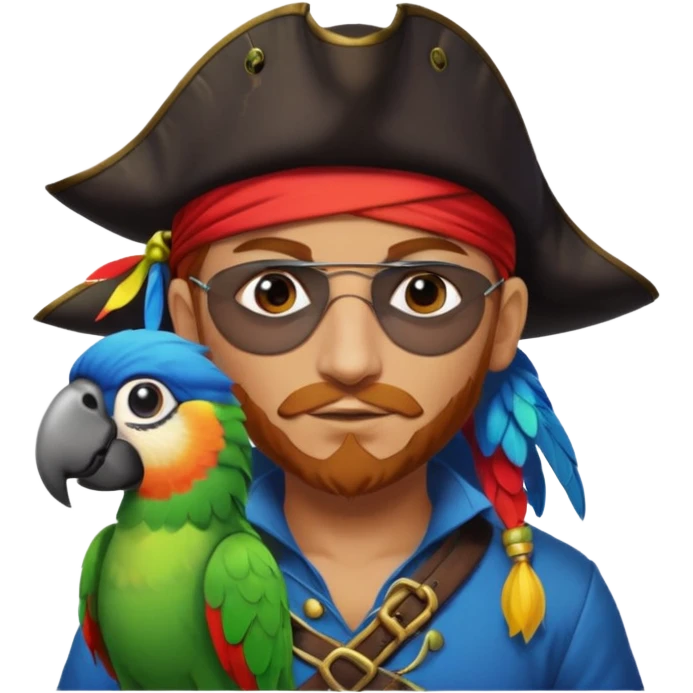 pirate and parrot emoji