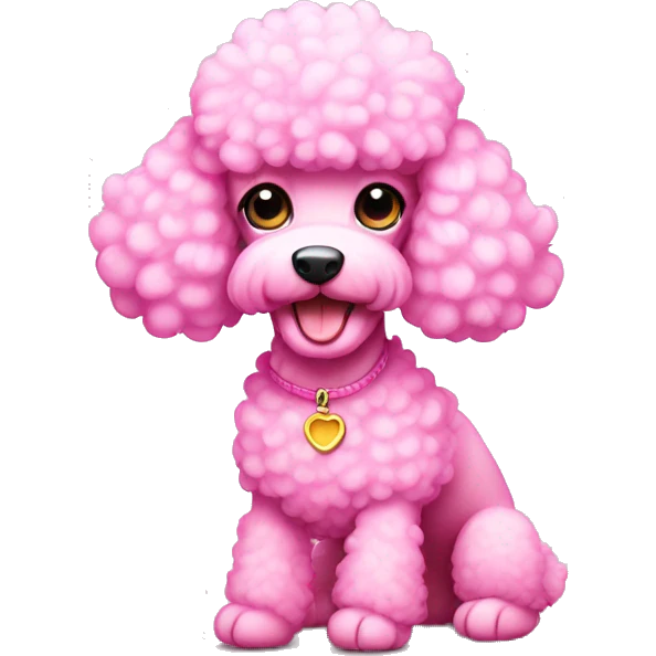 Pink poodle emoji