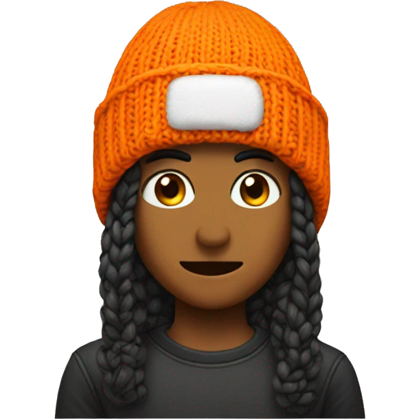 Orange beanie just the beanie emoji