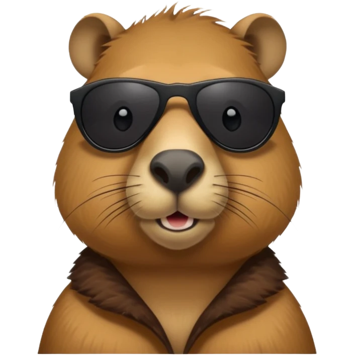 Capibara con gogles oscuros emoji