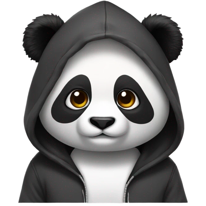 Panda with hoodie emoji