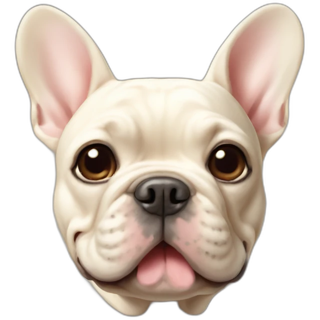 Cream French bulldog emoji